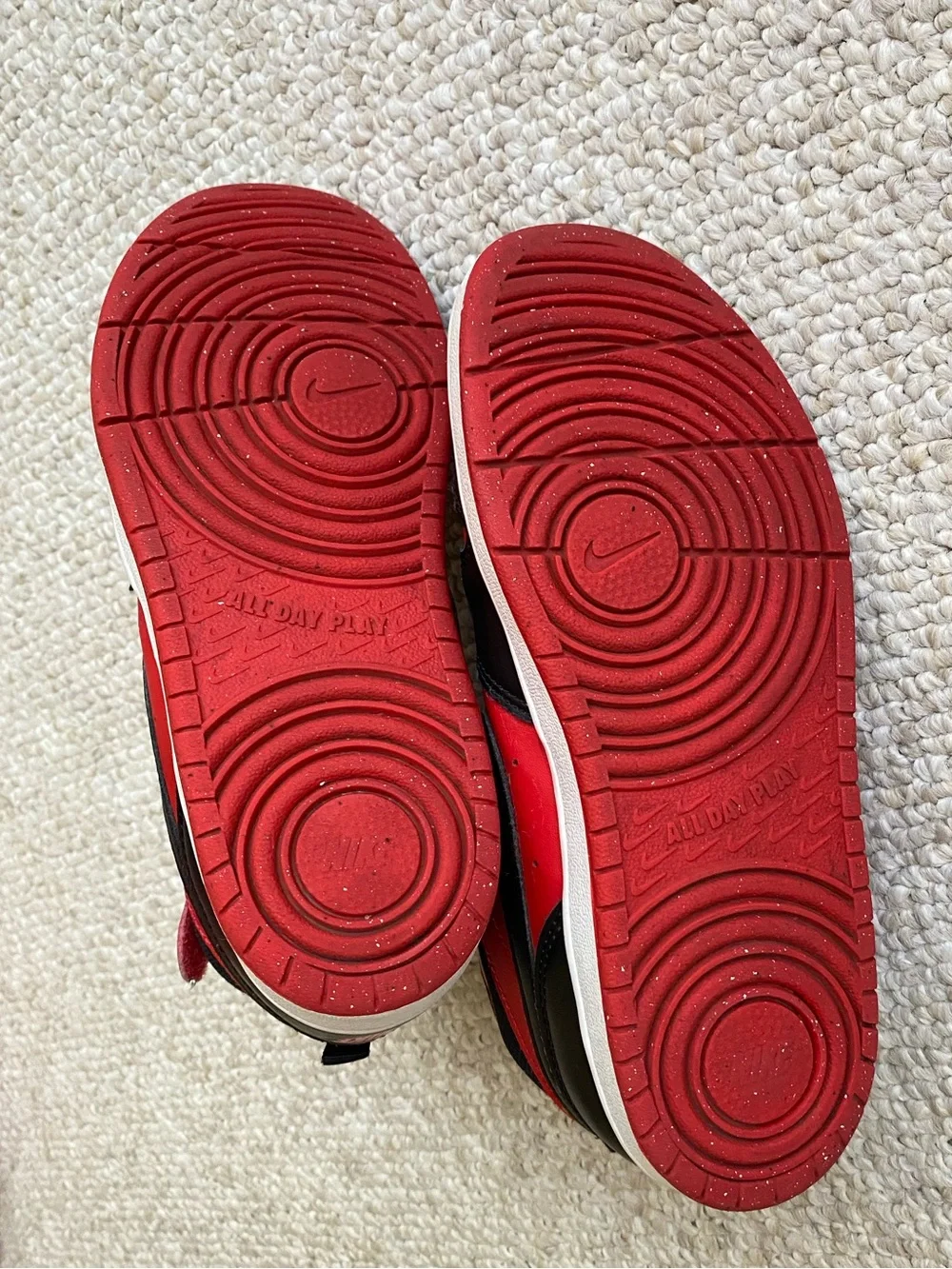 Nike Kids High-Top Sneakers - Red & Black
